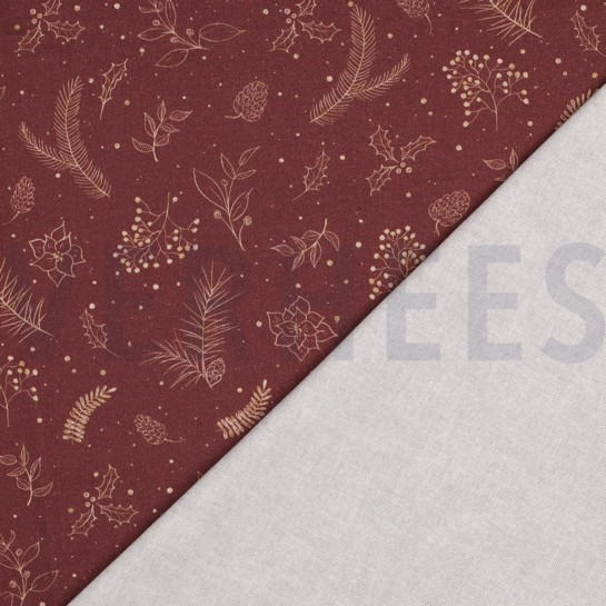 CANVAS DIGITAL WEIHNACHTSHÄUSER BORDEAUXROT #7