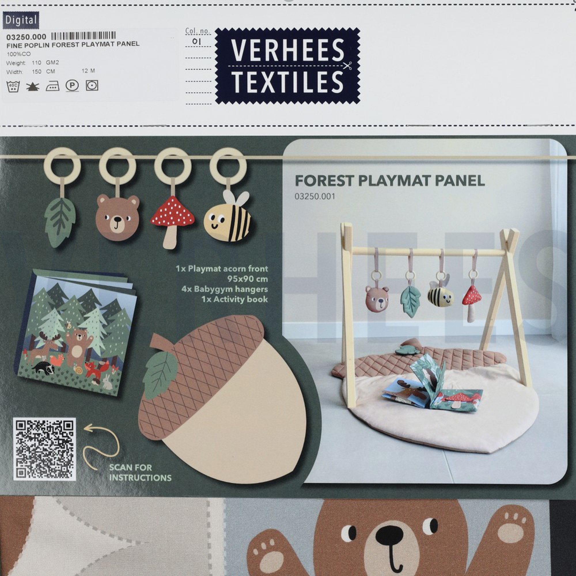 FINE POPLIN FOREST PLAYMAT PANEL MULTICOLOUR (high resolution) #4