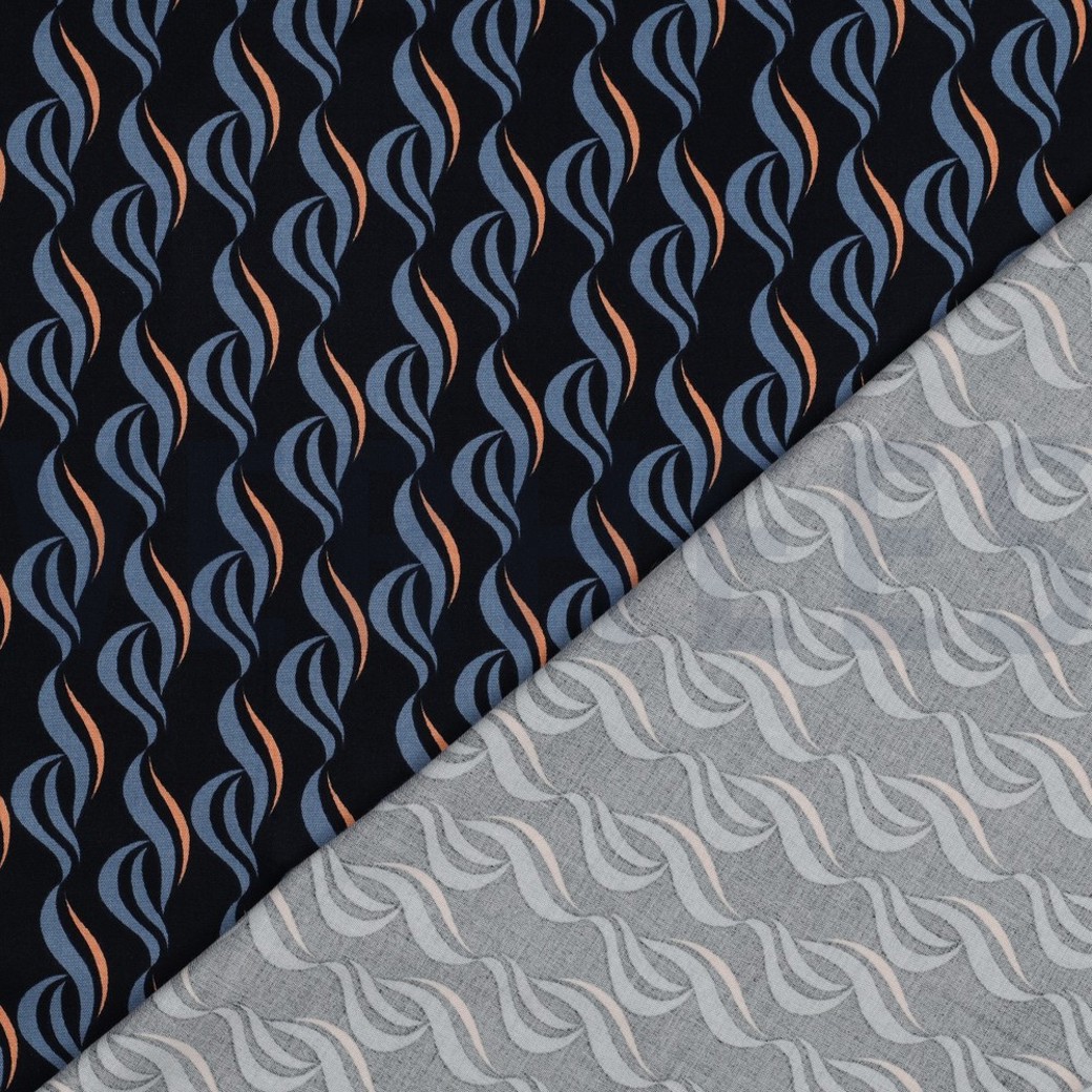 ROSELLA STRETCH ABSTRACT NAVY #4