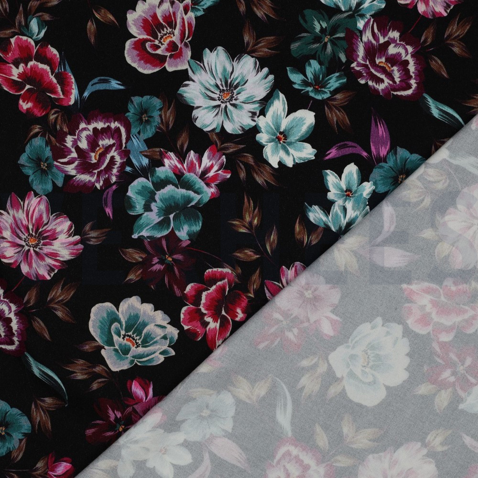 ROSELLA STRETCH DIGITAL FLOWERS BLACK (high resolution) #4