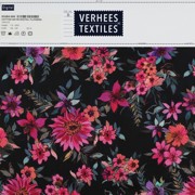 COTTON SATIN DIGITAL FLOWERS BLACK (thumbnail) #4