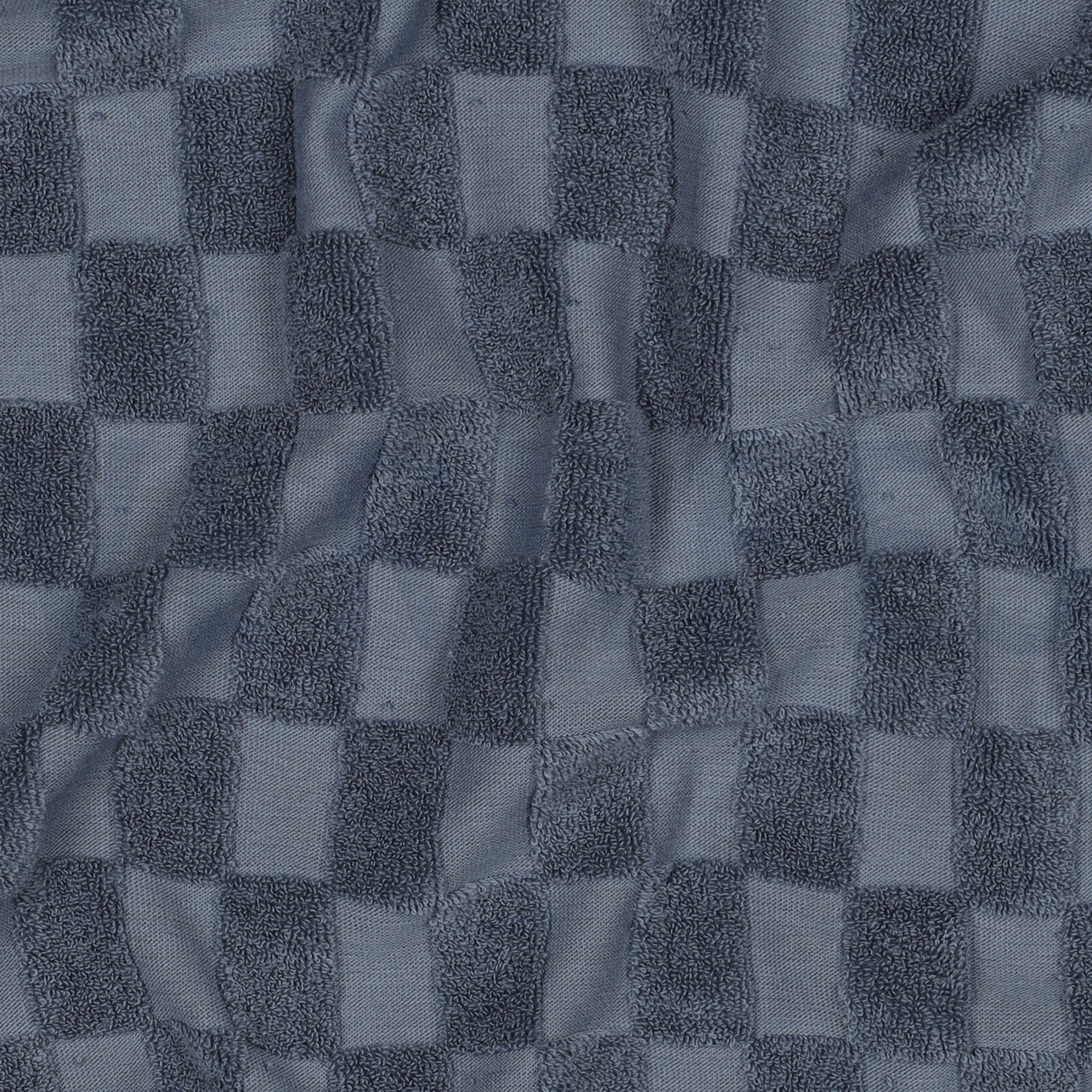 COTTON TOWELLING KNIT CHECKS BLUE (high resolution) #4