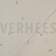 DOUBLE GAUZE EMBROIDERY STARS NATURAL (thumbnail) #4