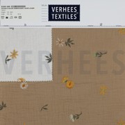 DOUBLE GAUZE EMBROIDERY SUNFLOWERS BEIGE (thumbnail) #4
