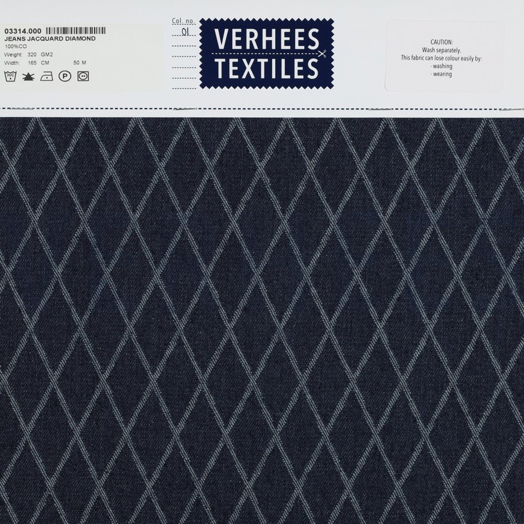 JEANS JACQUARD DIAMOND INDIGO #4