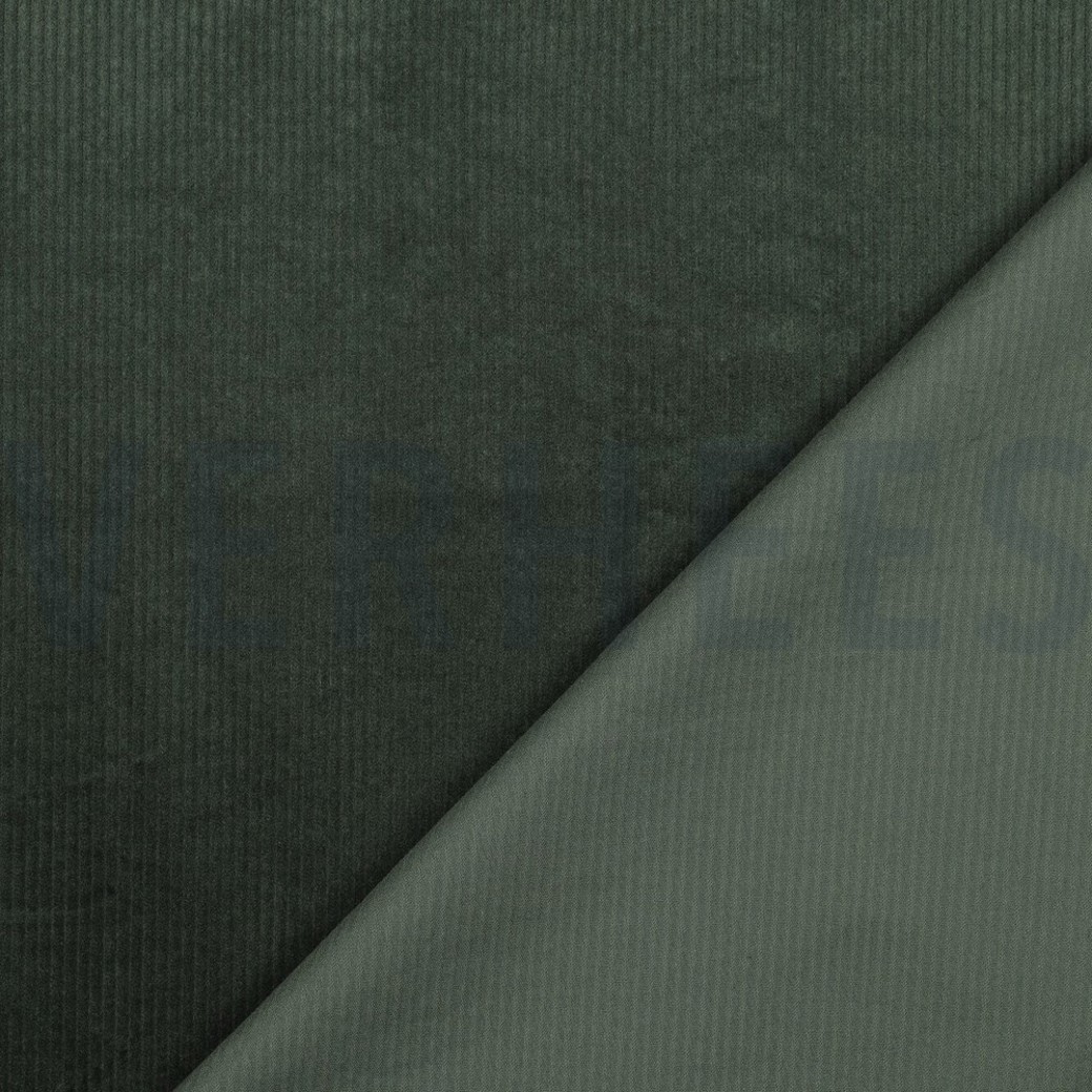 CORDUROY WASHED 6W STRETCH DARK GREEN #4