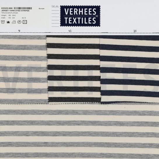 JERSEY GARNGEFÄRBT STREIFEN ANTHRAZIT MELIERT #7