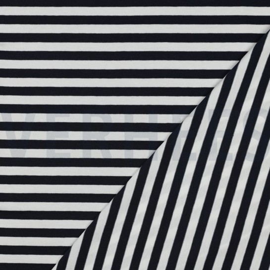 JERSEY GARNGEFÄRBT STREIFEN MARINEBLAU #7