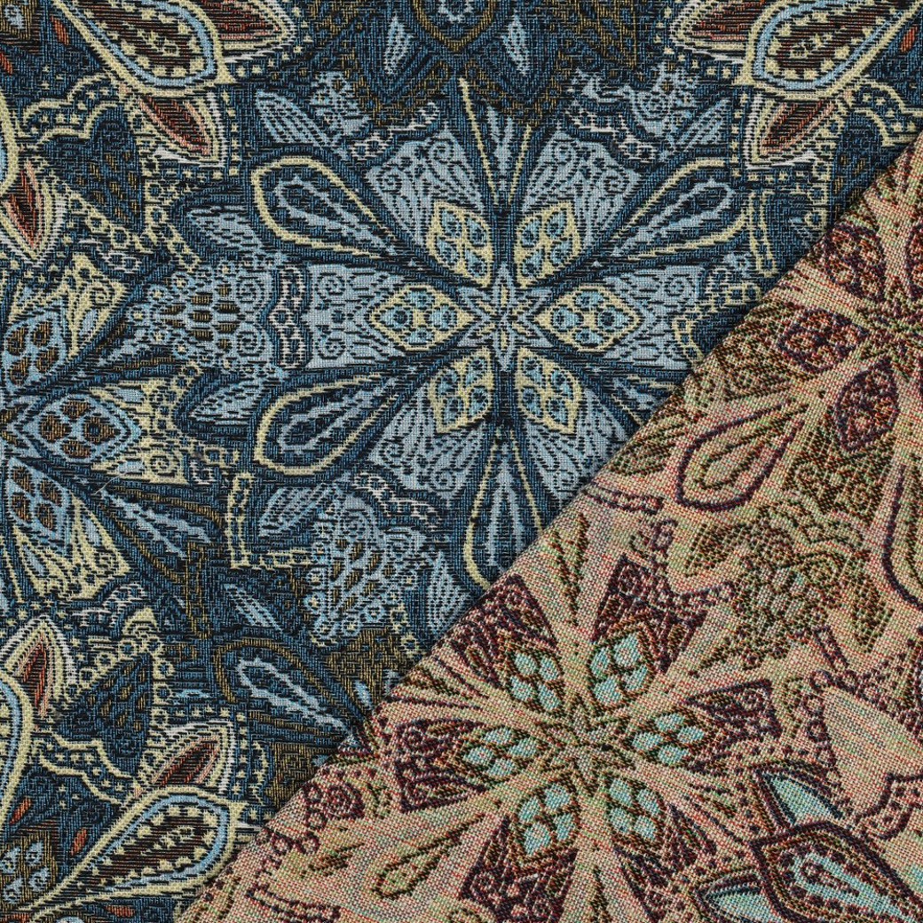 GOBELIN GRAPHIC FLOWERS BLUE #4
