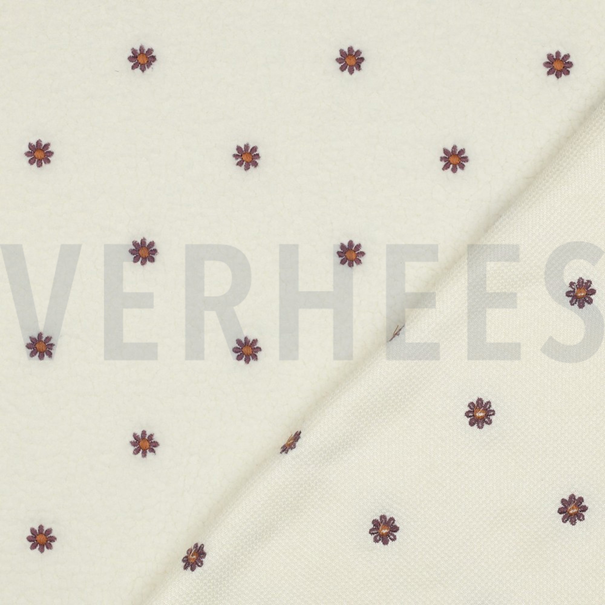TEDDY EMBROIDERY FLOWERS ECRU (high resolution) #4