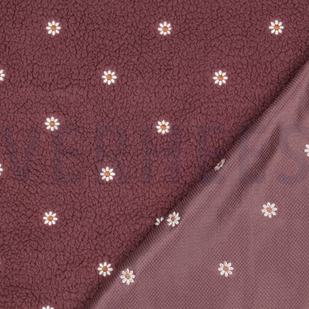 TEDDY EMBROIDERY FLOWERS ROSEWOOD #4