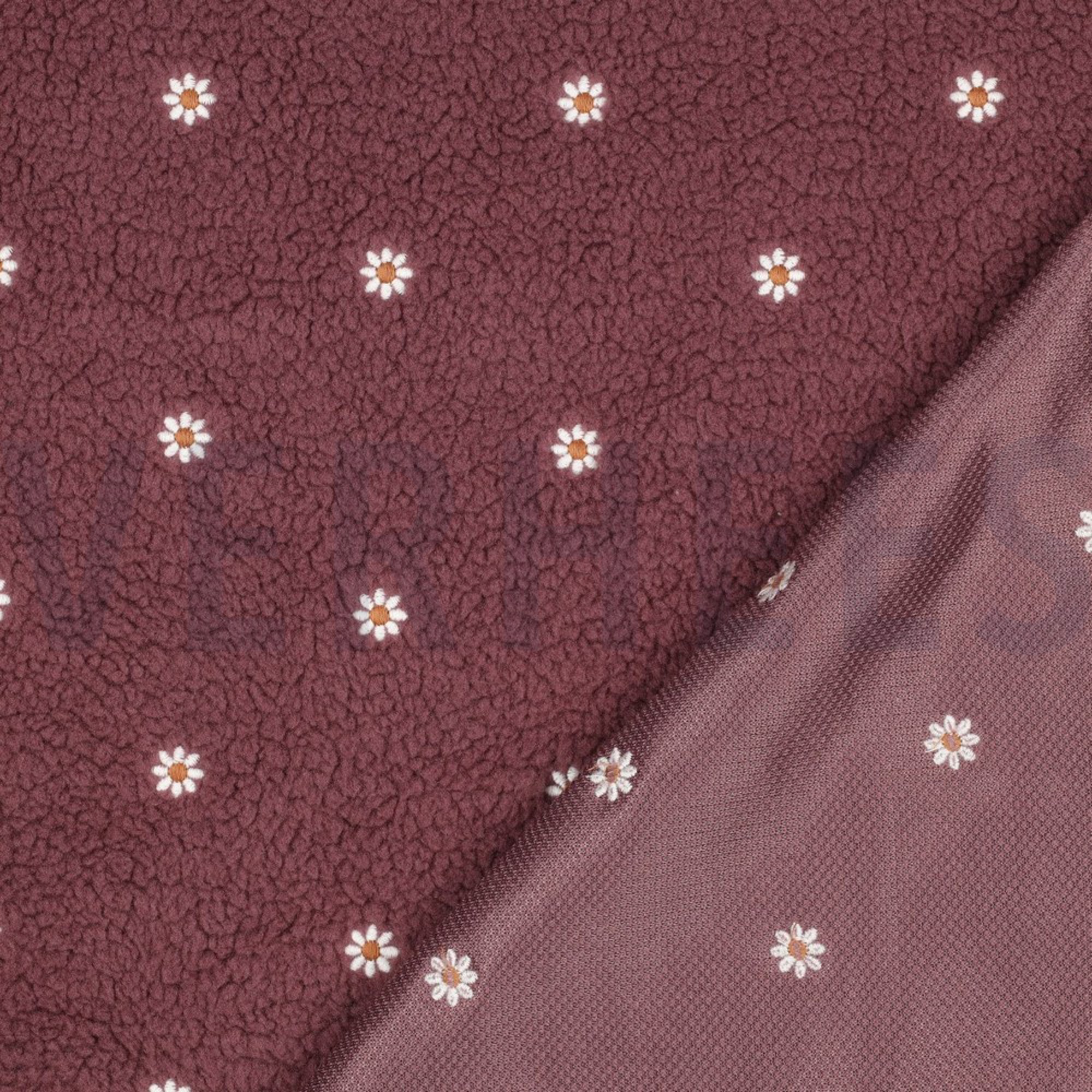 TEDDY EMBROIDERY FLOWERS ROSEWOOD (high resolution) #4