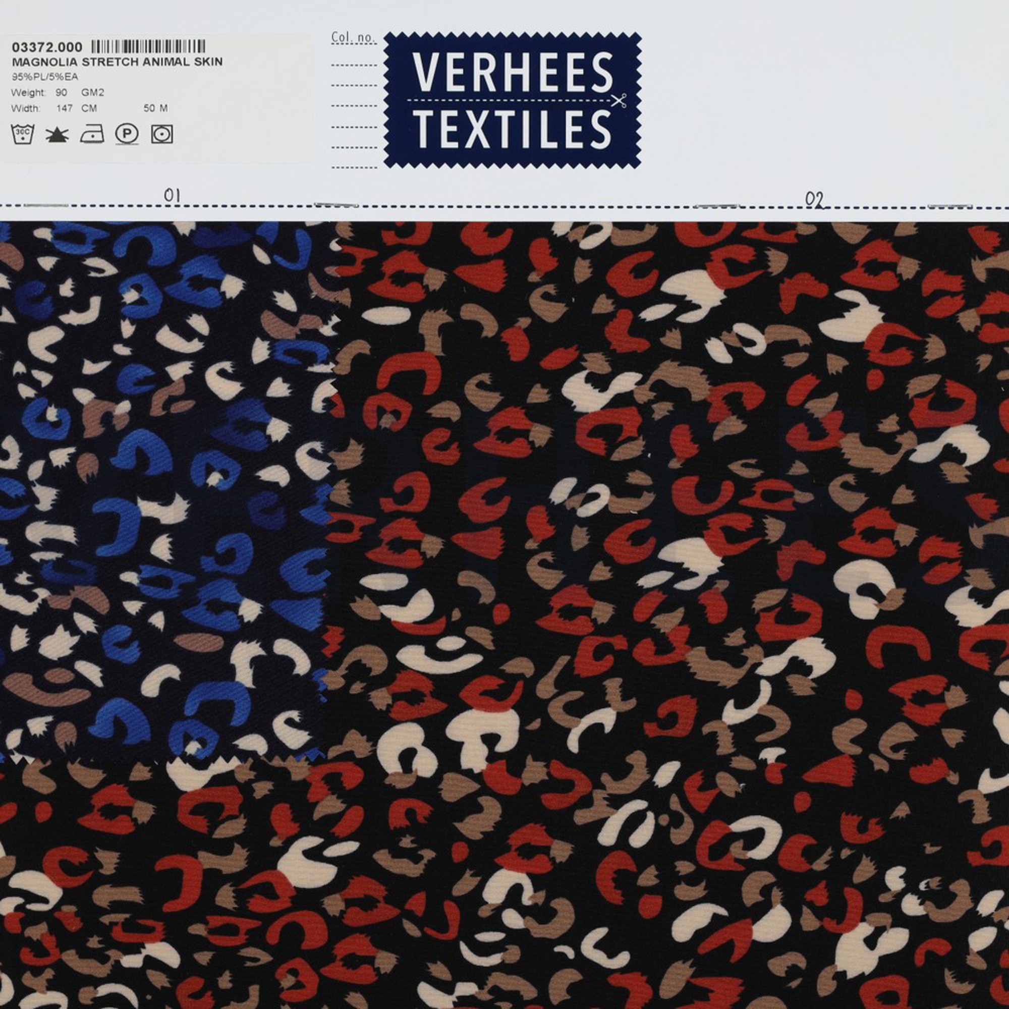 MAGNOLIA STRETCH ANIMAL SKIN NAVY (high resolution) #4