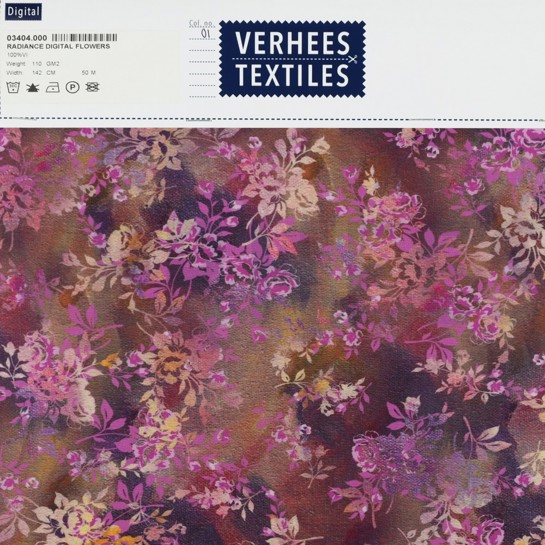 VISCOSE RADIANCE DIGITAAL BLOEMEN PAARS #7