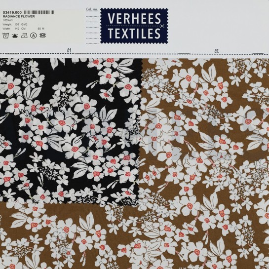 VISCOSE RADIANCE FLOWERS CARAMEL #7