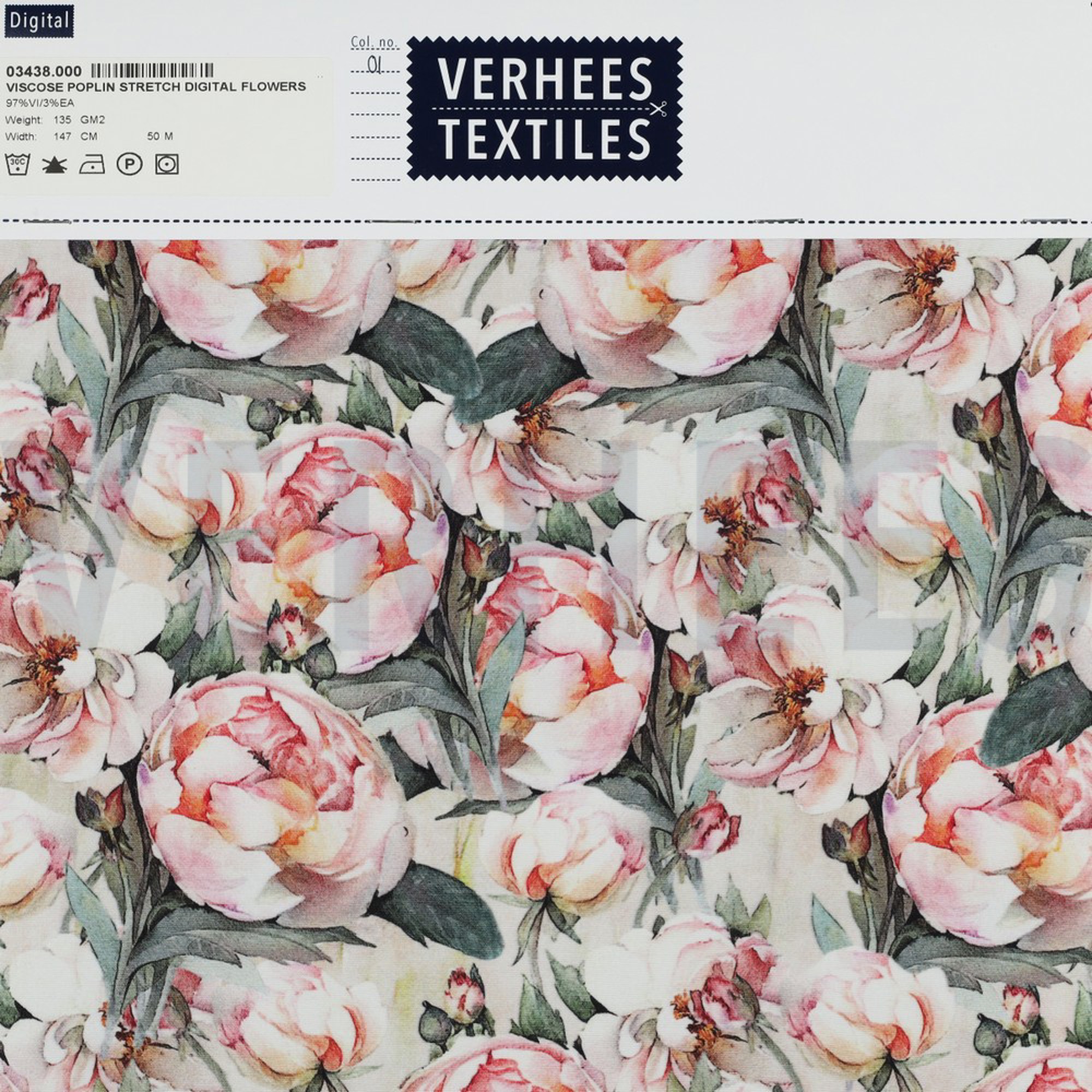 VISCOSE POPLIN STRETCH DIGITAL FLOWERS GREEN (high resolution) #4