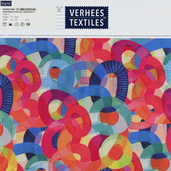 VISCOSE RADIANCE DIGITAL ABSTRAIT BLEU #7