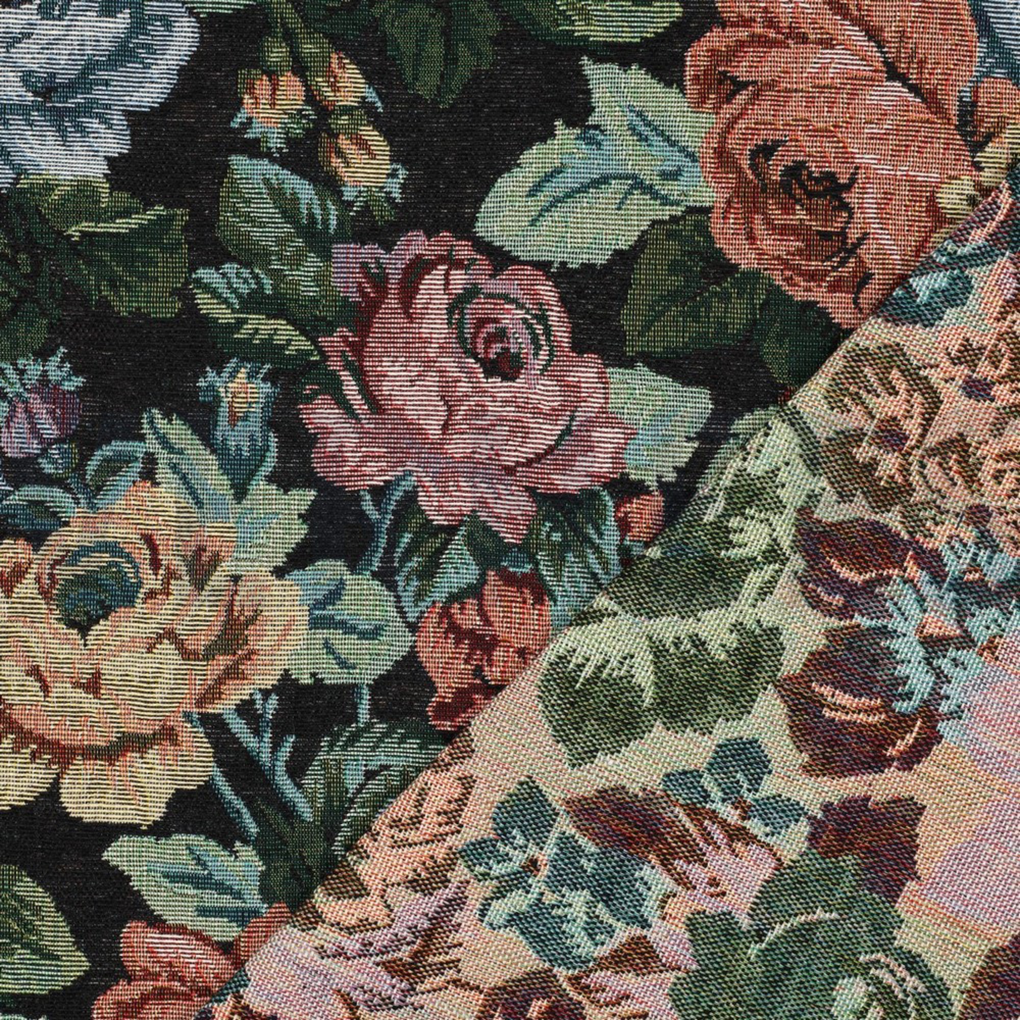 GOBELIN FLOWERS BLACK (high resolution) #4