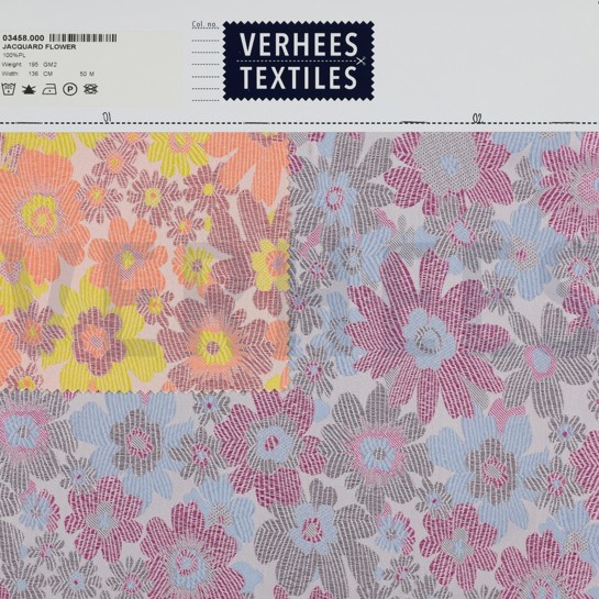 JACQUARD FLOWERS LIGHT ROSE #7