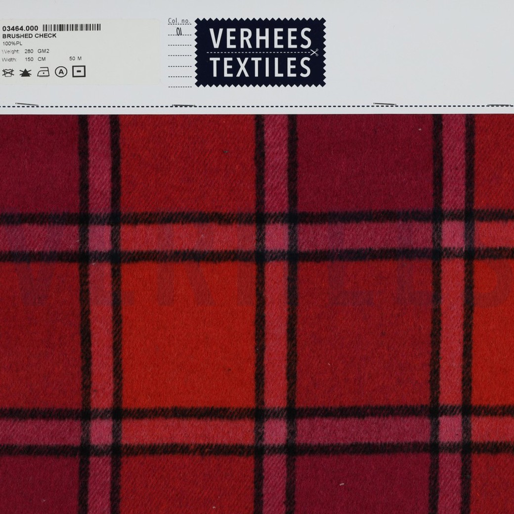 BRUSHED CHECK CERISE #4