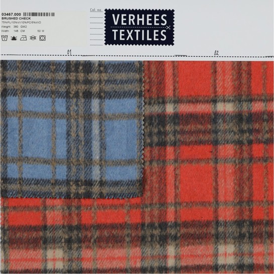 LAINAGE MANTEAU CARREAUX BROSSÉ DENIM #7