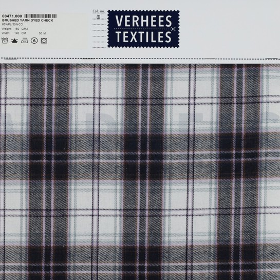 BRUSHED YARN DYED CHECKS NAVY #7