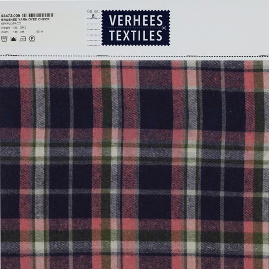 BRUSHED YARN DYED CHECKS LAVENDER #7