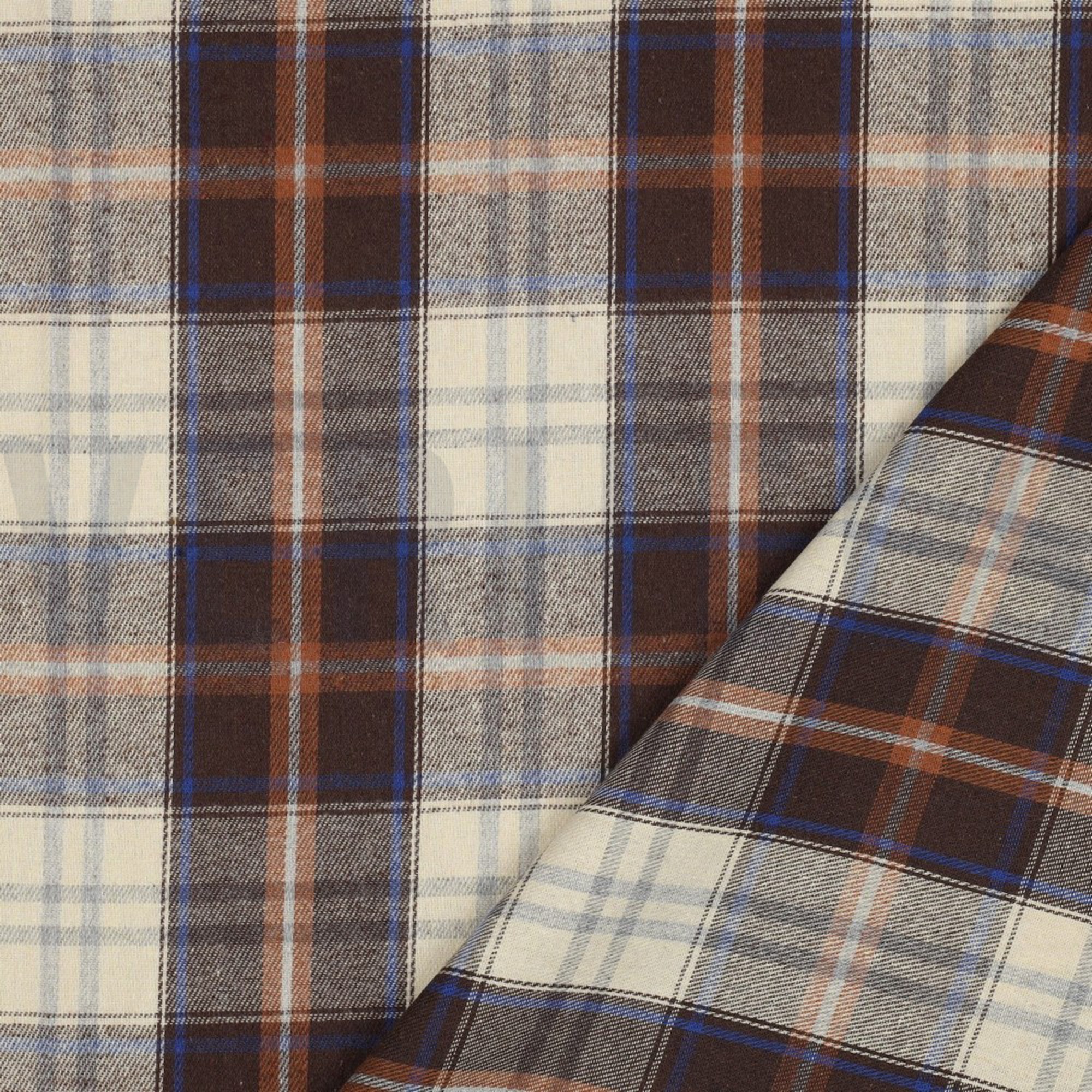 BRUSHED YARN DYED CHECKS BROWN (high resolution) #4