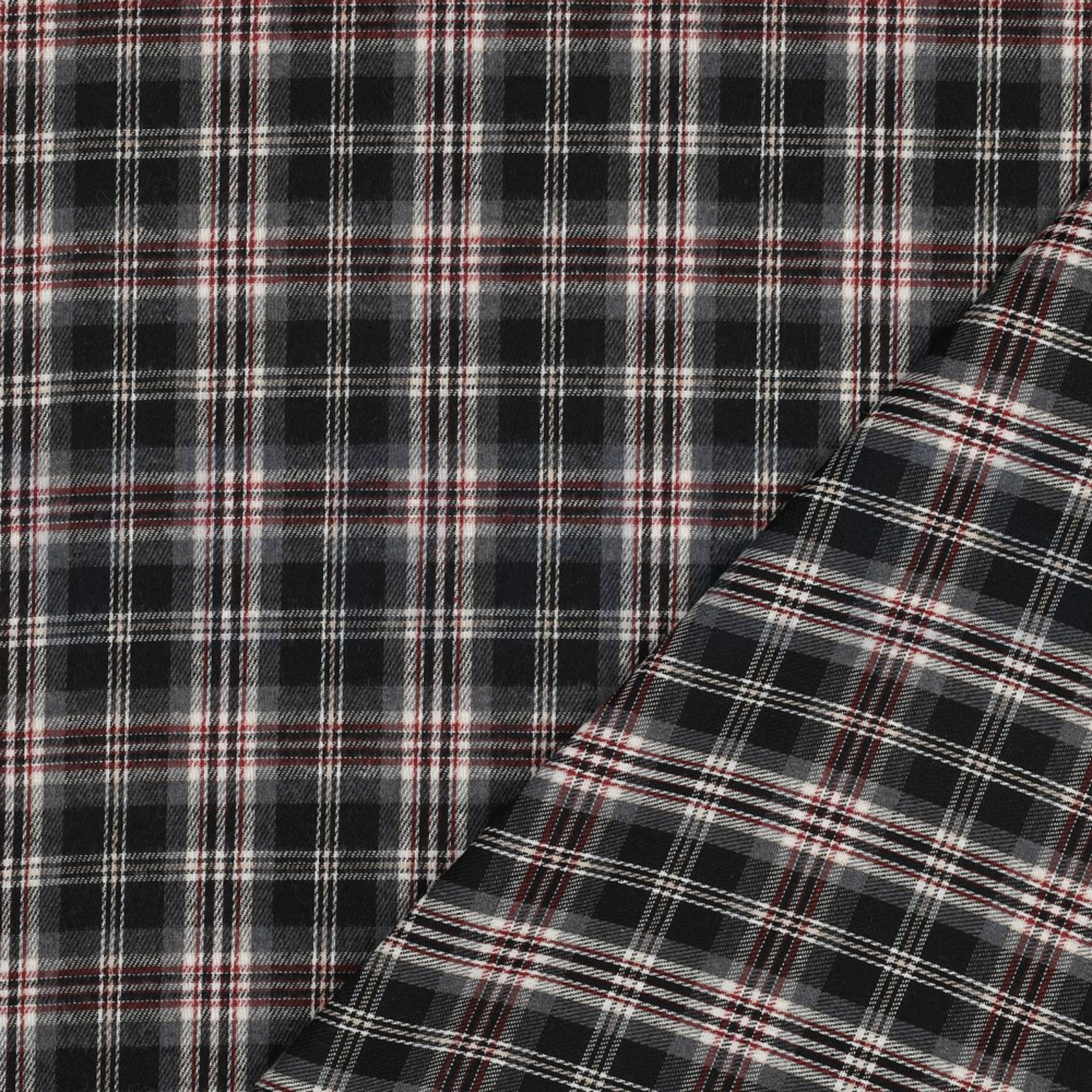 BRUSHED YARN DYED CHECKS BLACK (high resolution) #4