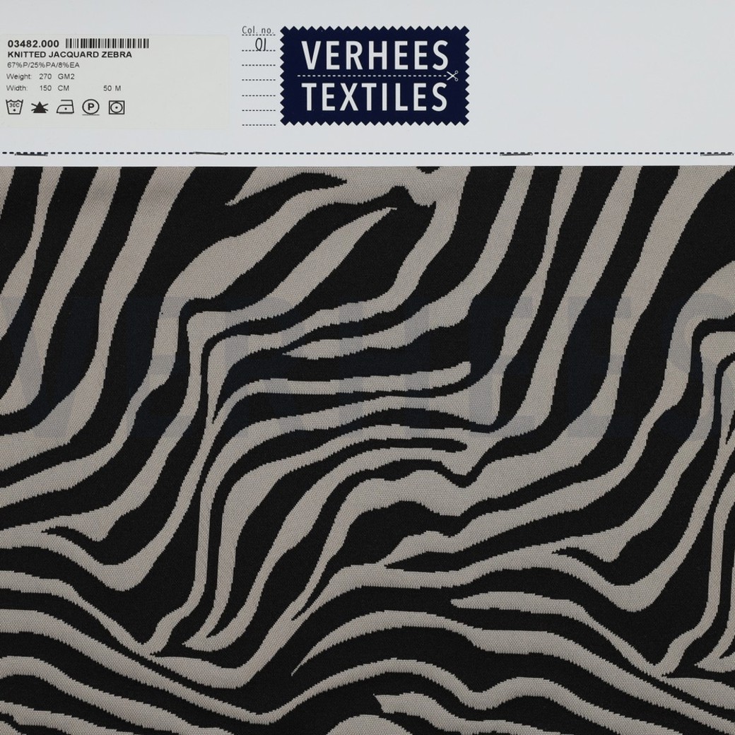 KNITTED JACQUARD ANIMAL SKIN BLACK #4