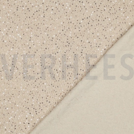 TEDDYSTOFF PAILLETTEN ECRU #7