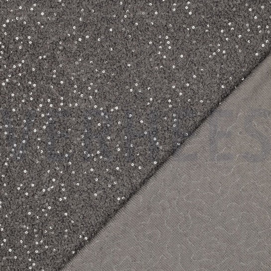 TEDDYSTOFF PAILLETTEN GRAU #7