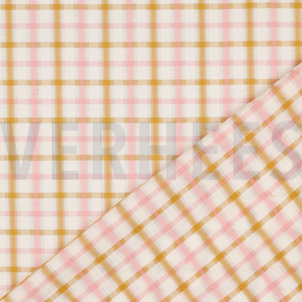 COTTON SEERSUCKER YARN DYED CHECKS ECRU #4