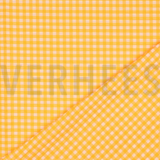 KATOEN GARENGEVERFD NEON RUITEN ORANJE #7