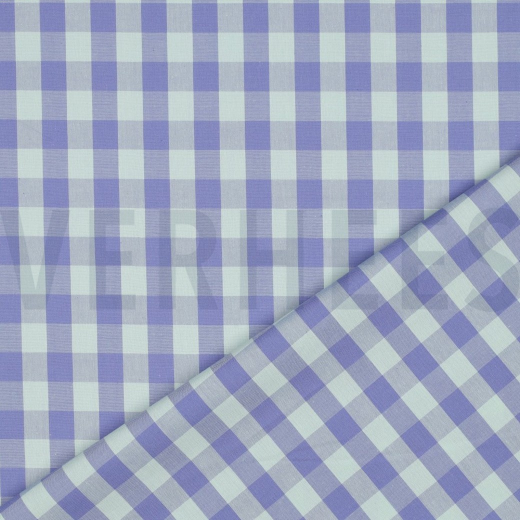 COTTON YARN DYED CHECKS LAVENDER / LIGHT GREEN #4