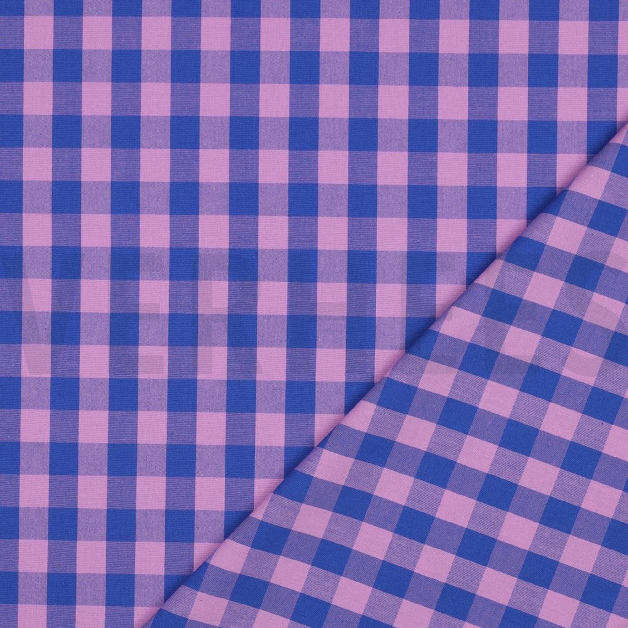 COTTON YARN DYED CHECKS LAVENDER / BLUE (high resolution) #4