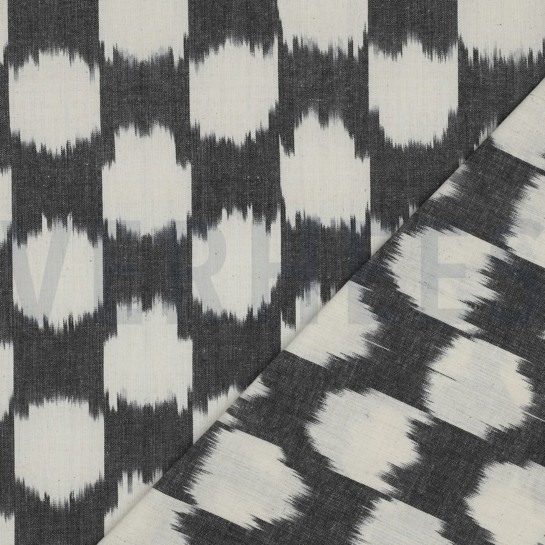 BAUMWOLLE IKAT GRAU #7