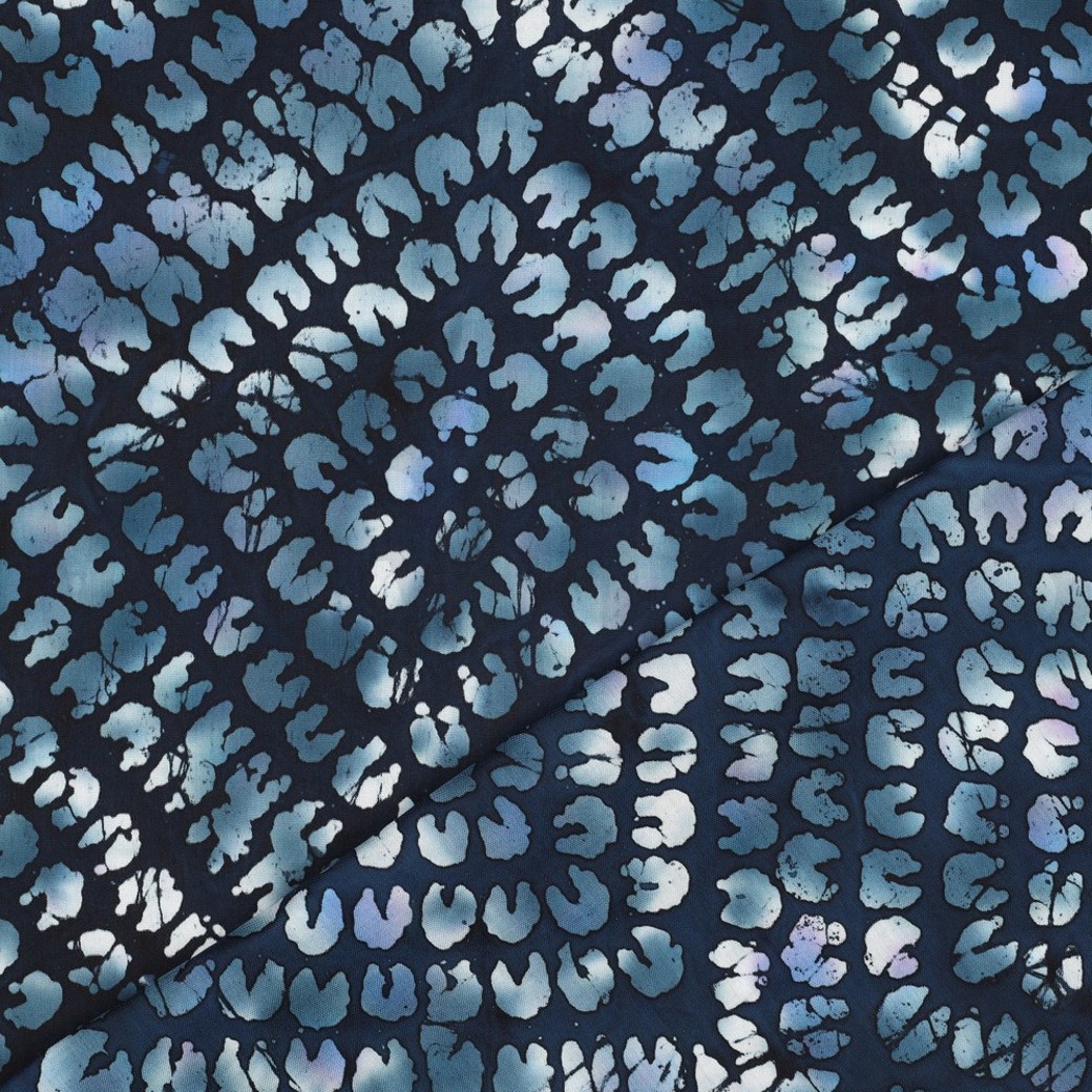 UNIQUE CRAFTED BATIK VISCOSE NAVY #4