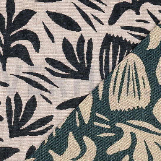 GOBELIN ABSTRAKTE BLÄTTER ECRU #7