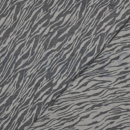 DOUBLE GAUZE JACQUARD DIERENHUID MARINEBLAUW #7