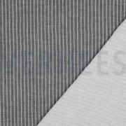 DOUBLE GAUZE YARN DYED STRIPES GREY (thumbnail) #4