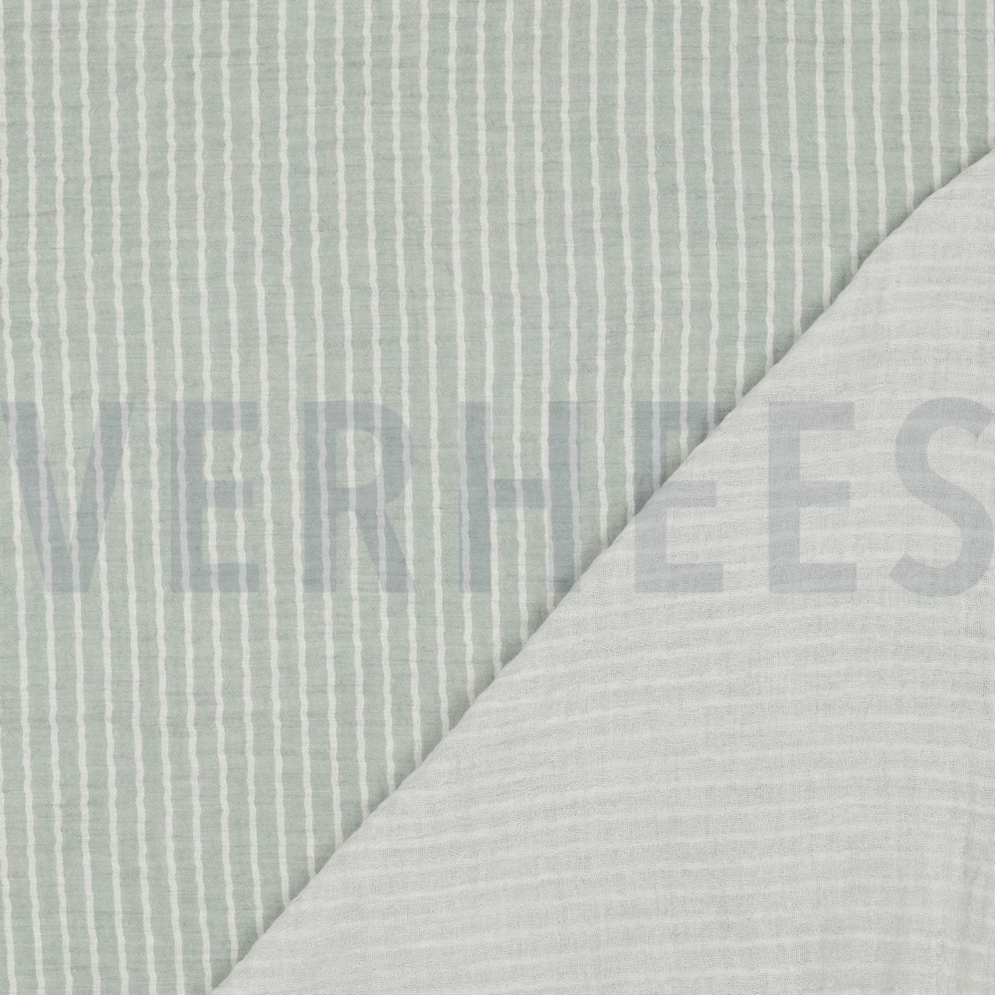 DOUBLE GAUZE YARN DYED STRIPES OLD GREEN (high resolution) #4