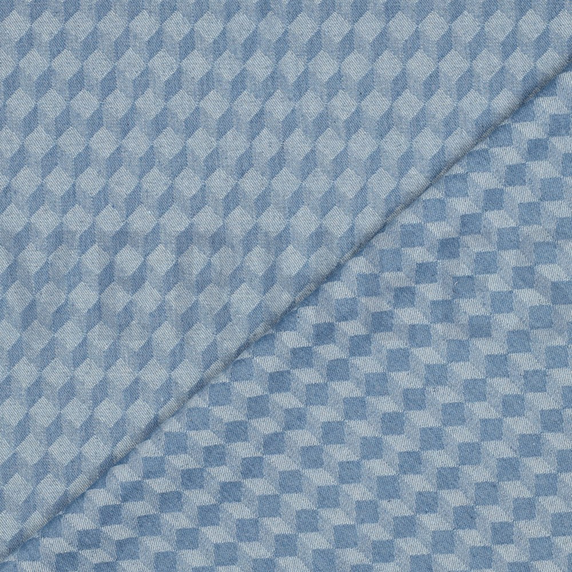 DENIM JACQUARD ABSTRACT LIGHT BLUE (high resolution) #4