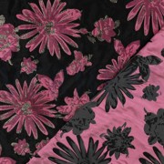 JACQUARD FLOWERS BLACK / PINK (thumbnail) #4