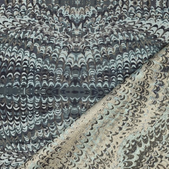 JACQUARD ABSTRACT LUREX KIEFERGRÜN #7