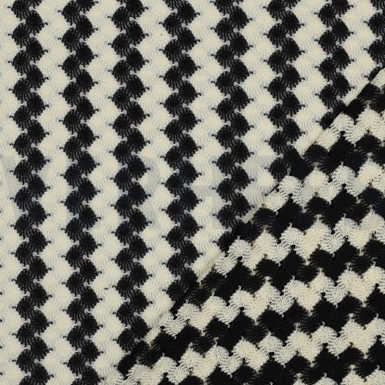 KNITTED CROCHET BLACK WHITE #7