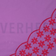 COTTON EMBROIDERY 1-SIDE BORDER PURPLE / RED (thumbnail) #4