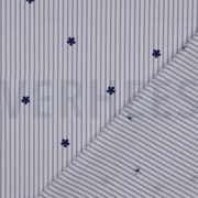 COTTON STRIPE FLOWERS DARK COBALT (thumbnail) #4