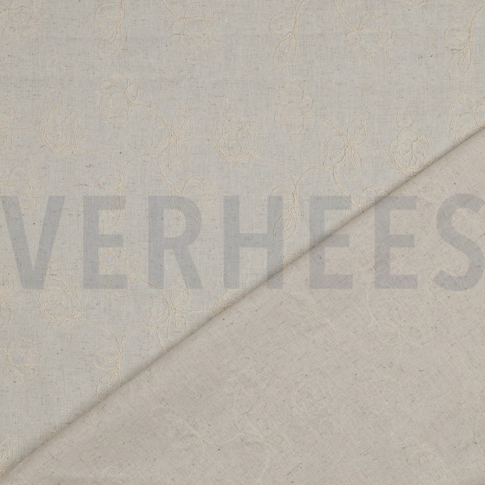 LINEN VISCOSE EMBROIDERY FLOWERS NATURAL (high resolution) #4