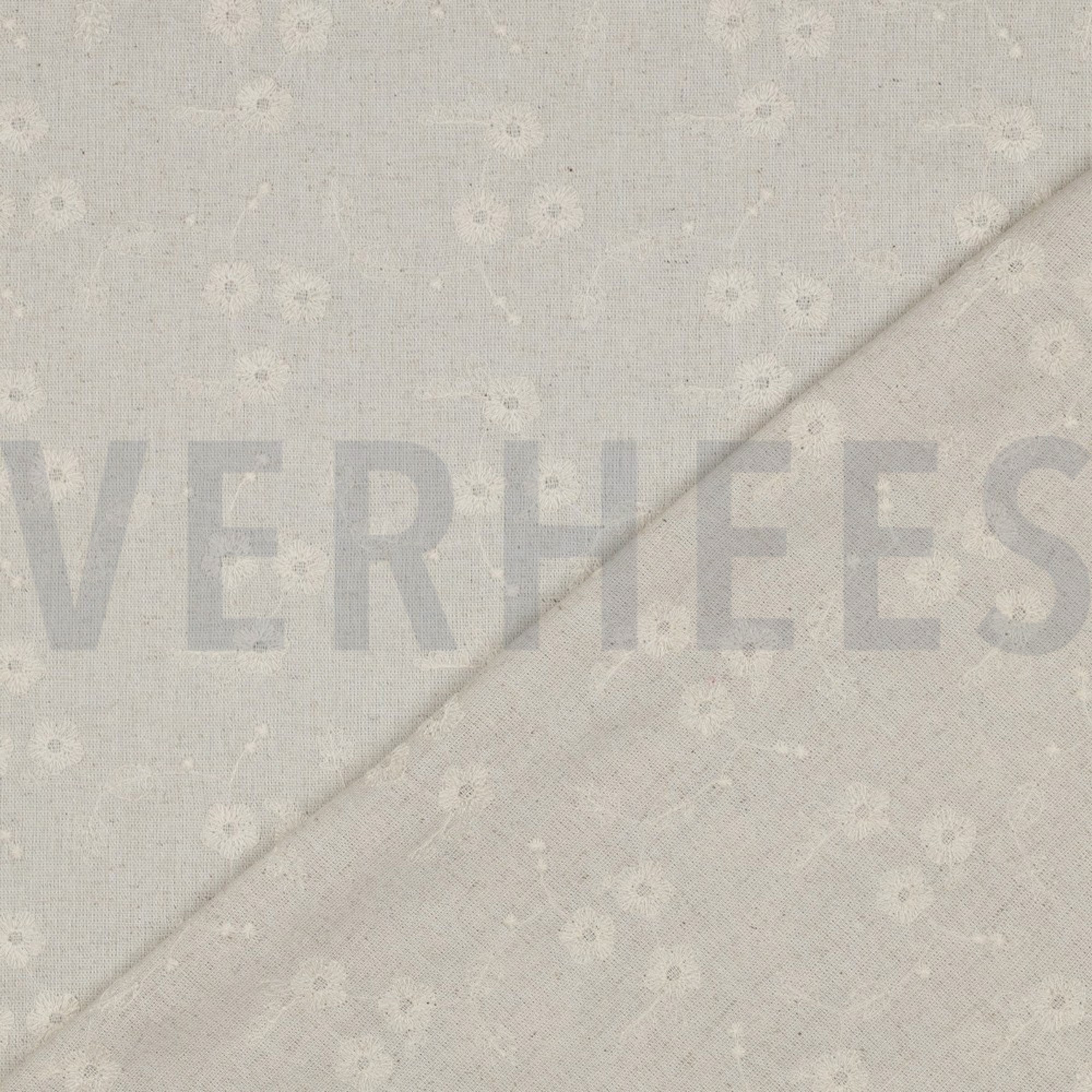 LINEN EMBROIDERY FLOWERS NATURAL (high resolution) #4